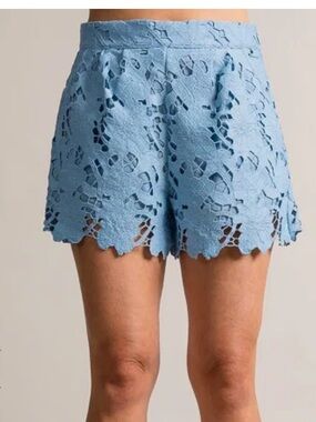 3 for $40 Umgee Blue Floral Eyelet Lace Women's Shorts Size Medium
